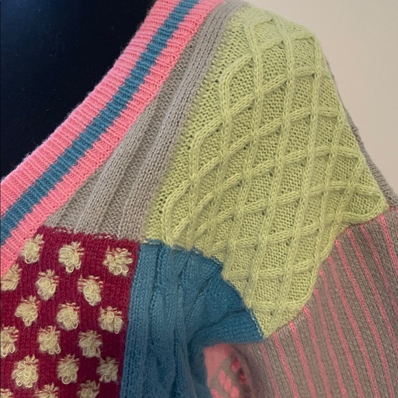 Easel Multicolor Patchwork Cardigan - Picture 7 of 8